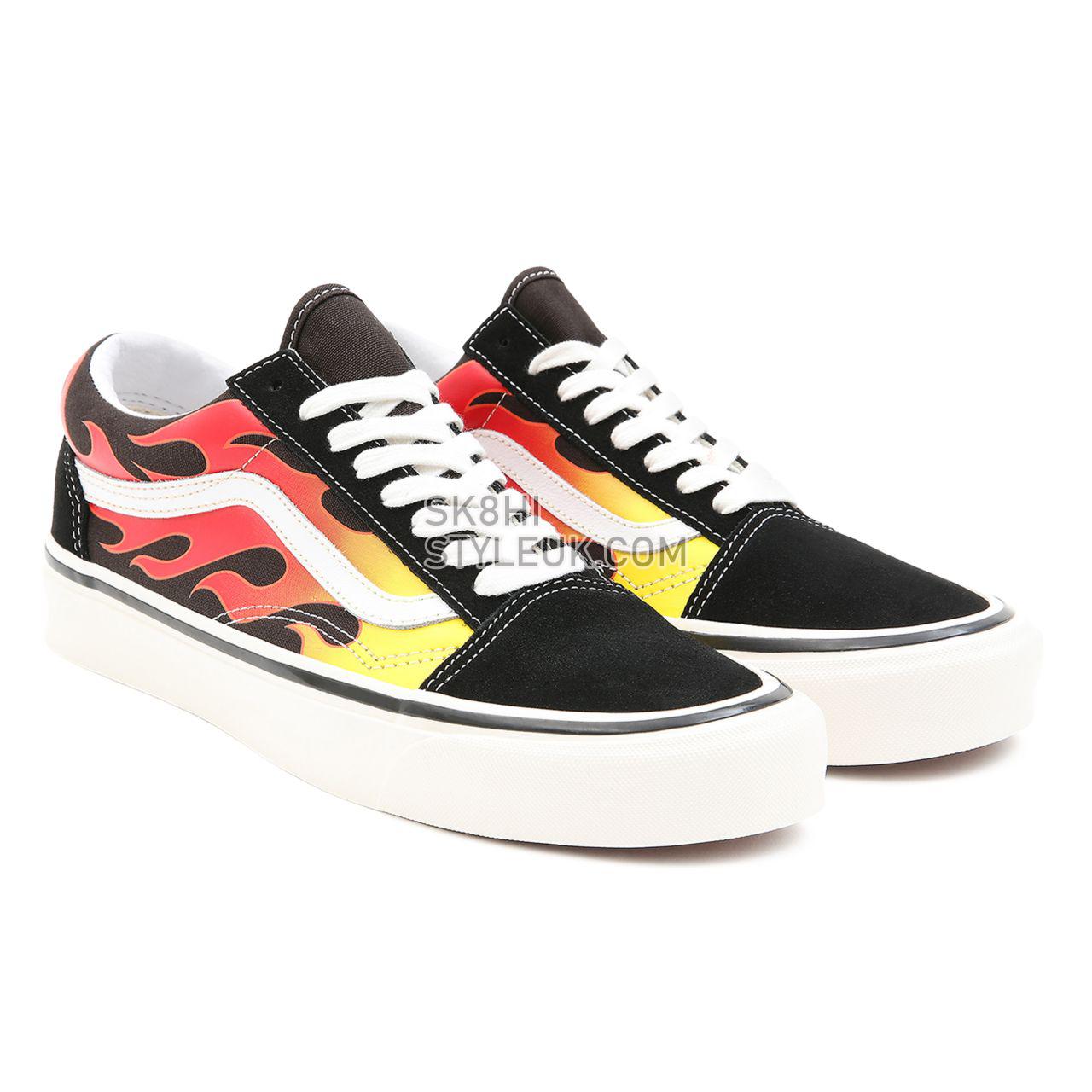 Vans Anaheim Factory Old Skool 36 DX Black Classic Mens Womens - (Anaheim Factory) Epic Flame/Black/True White VN0A54F3423 Shoes