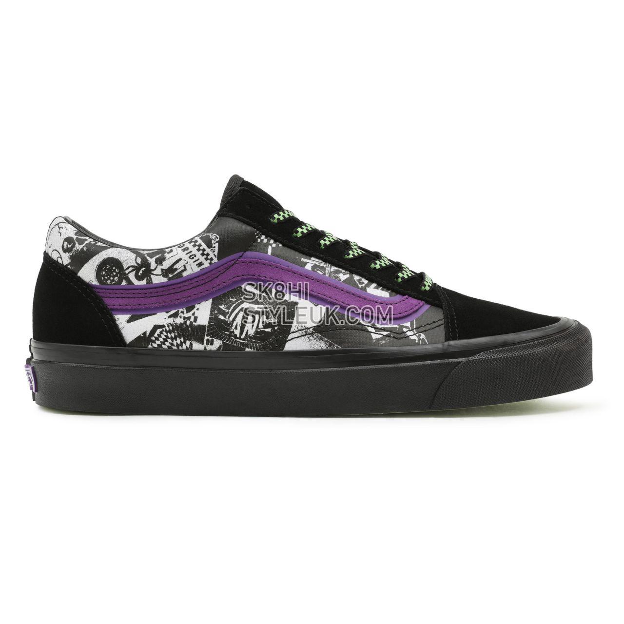 Vans Halloween Punk Old Skool 36 DX Black Classic Mens Womens - (Halloween Punk) Black/True White VN0A38G2BCJ Shoes