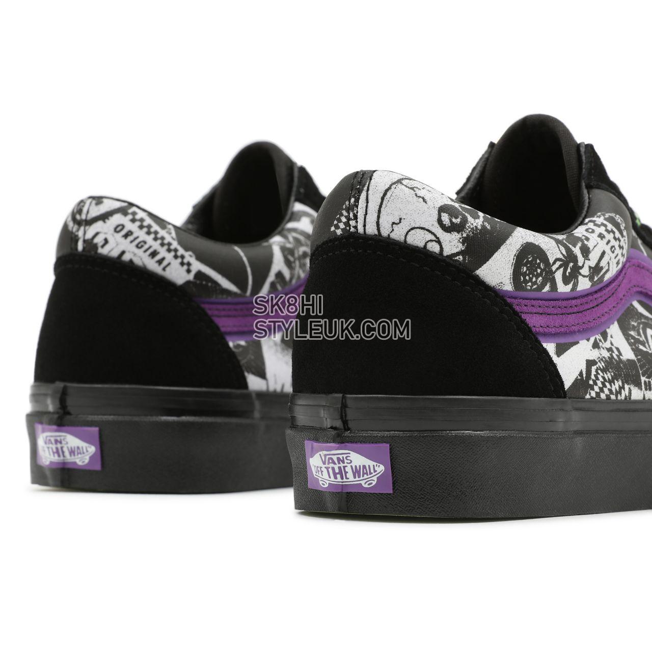 Vans Halloween Punk Old Skool 36 DX Black Classic Mens Womens - (Halloween Punk) Black/True White VN0A38G2BCJ Shoes