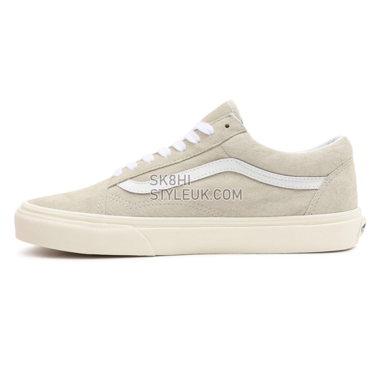 Vans Pig Suede Old Skool Beige Classic Mens Womens - (Pig Suede) Oatmeal/Snow White VN0A5JMI94V Shoes