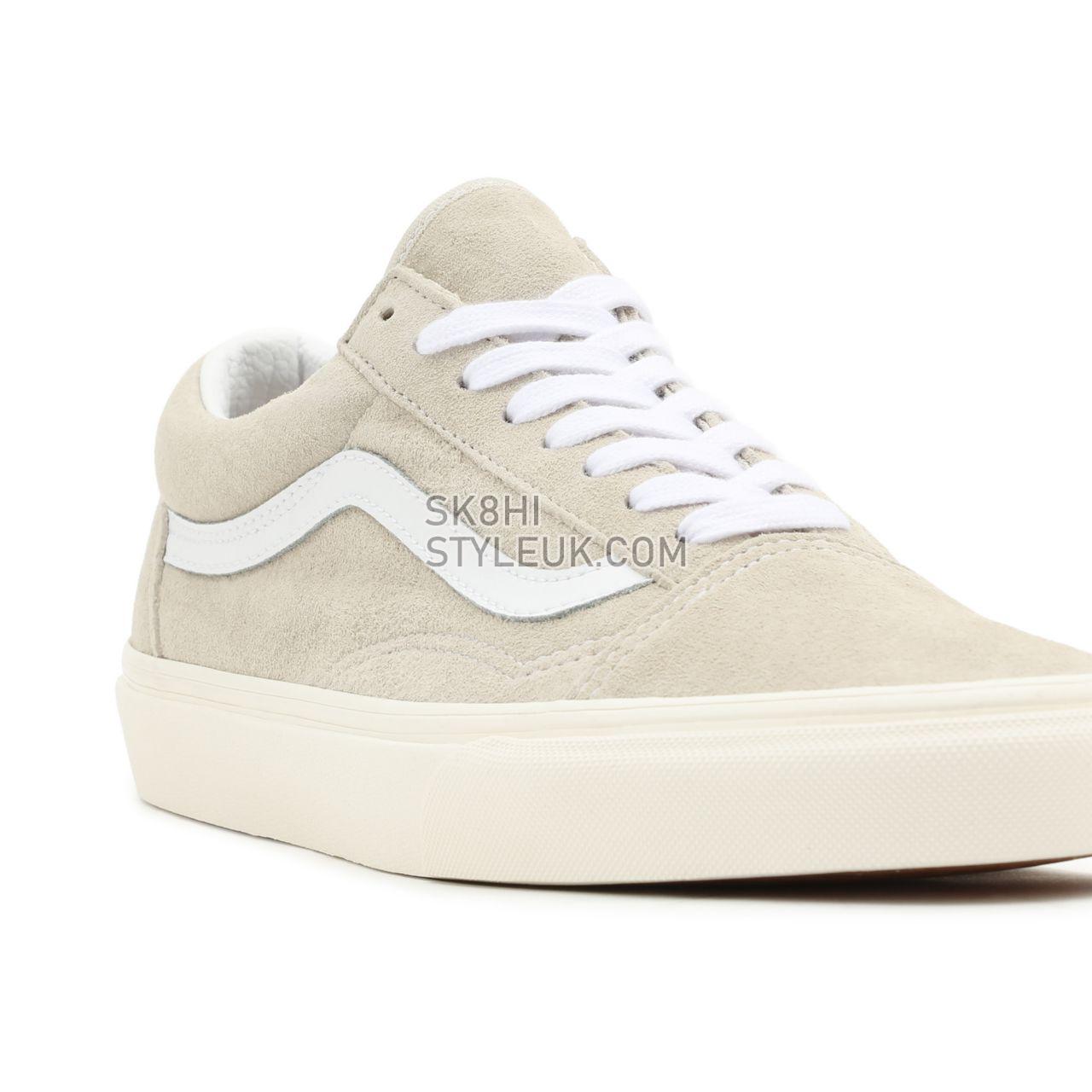 Vans Pig Suede Old Skool Beige Classic Mens Womens - (Pig Suede) Oatmeal/Snow White VN0A5JMI94V Shoes