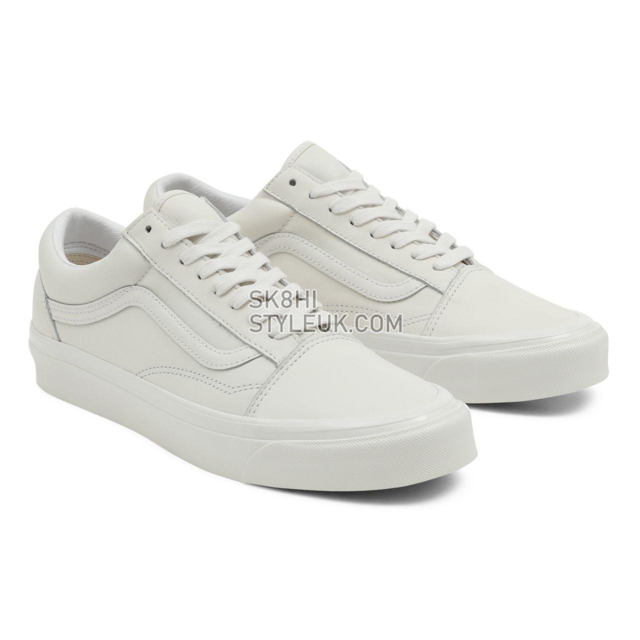 Vans Anaheim Factory Old Skool 36 DX White Classic Mens Womens - (Anaheim Factory) Vintage Leather/Blanc De Blanc VN0A54F38FJ Sh