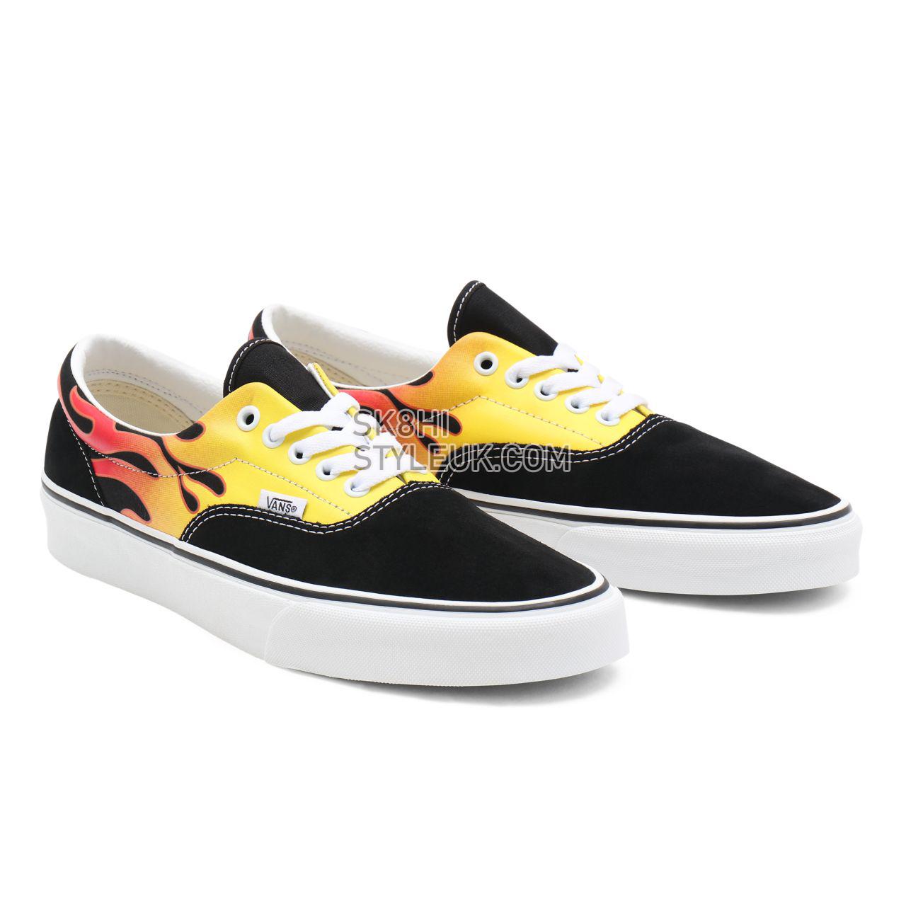 Vans Flame Era Black Classic Mens Womens - (Flame) Black/True White VN0A4BV4XEY Shoes