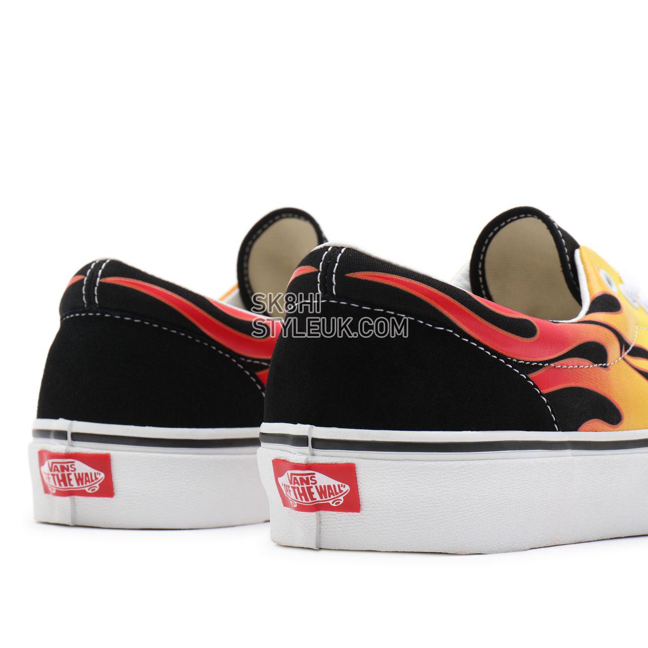 Vans Flame Era Black Classic Mens Womens - (Flame) Black/True White VN0A4BV4XEY Shoes