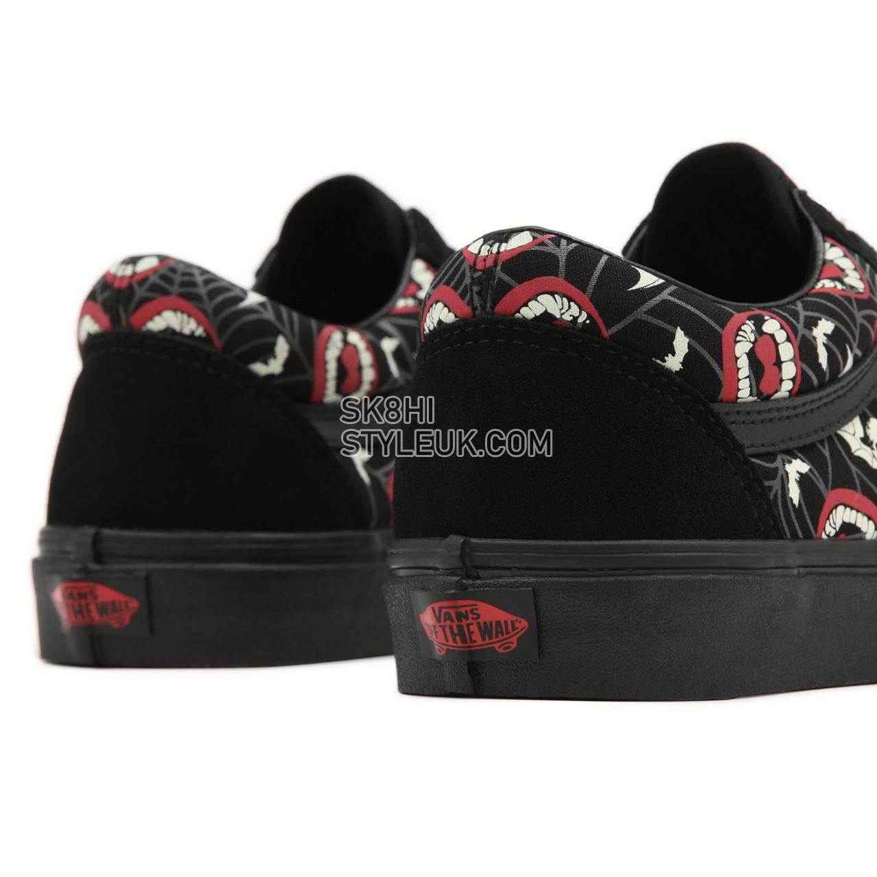 Vans Glow Frights Old Skool Black Classic Mens Womens - (Glow Frights) Black/Black VN0A5KRF8MG Shoes