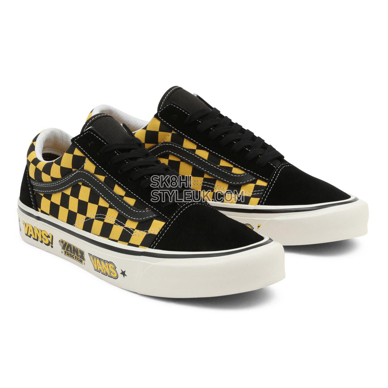 Vans Anaheim Factory Old Skool 36 DX Yellow Classic Mens Womens - (Anaheim Factory) Freestyle/Spectra Yellow VN0A54F397A Shoes