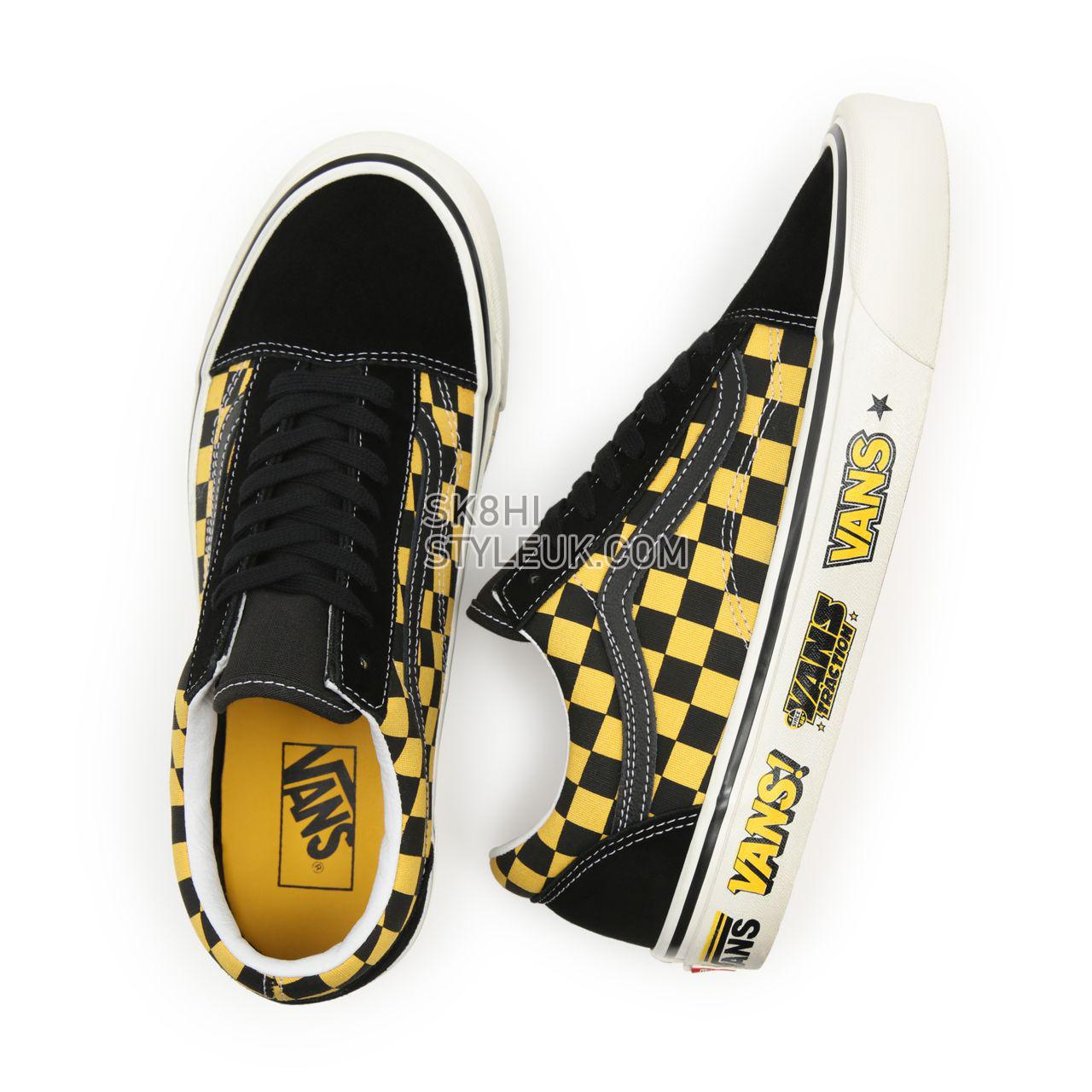 Vans Anaheim Factory Old Skool 36 DX Yellow Classic Mens Womens - (Anaheim Factory) Freestyle/Spectra Yellow VN0A54F397A Shoes