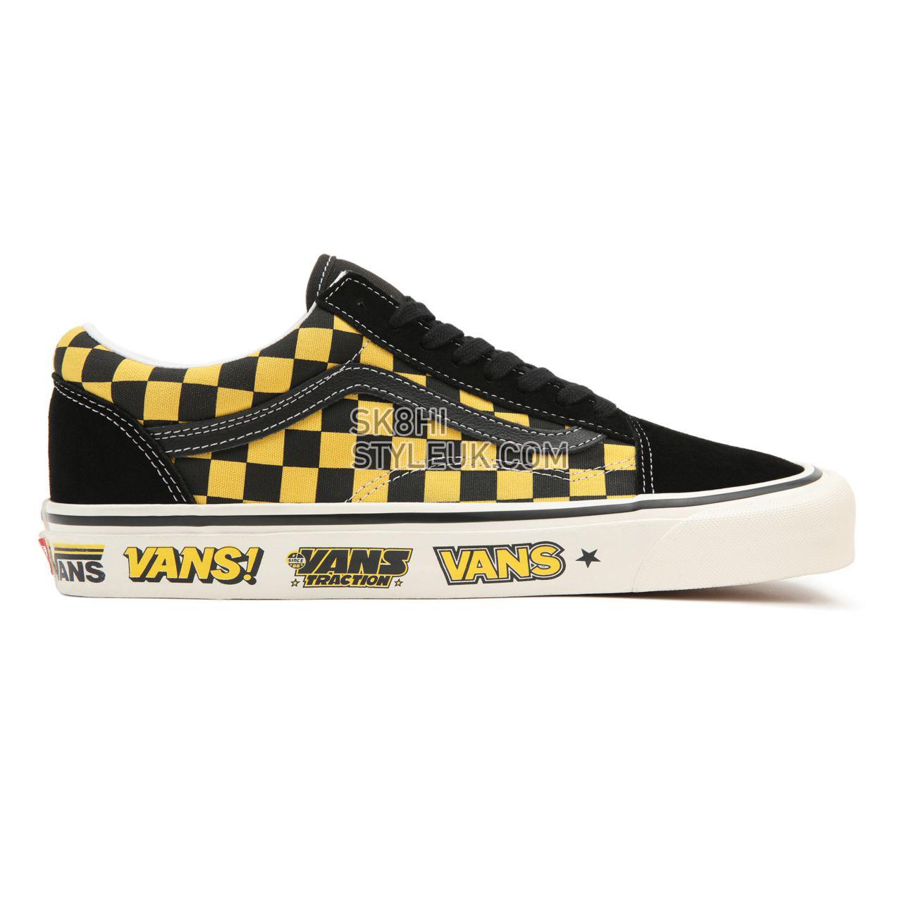 Vans Anaheim Factory Old Skool 36 DX Yellow Classic Mens Womens - (Anaheim Factory) Freestyle/Spectra Yellow VN0A54F397A Shoes