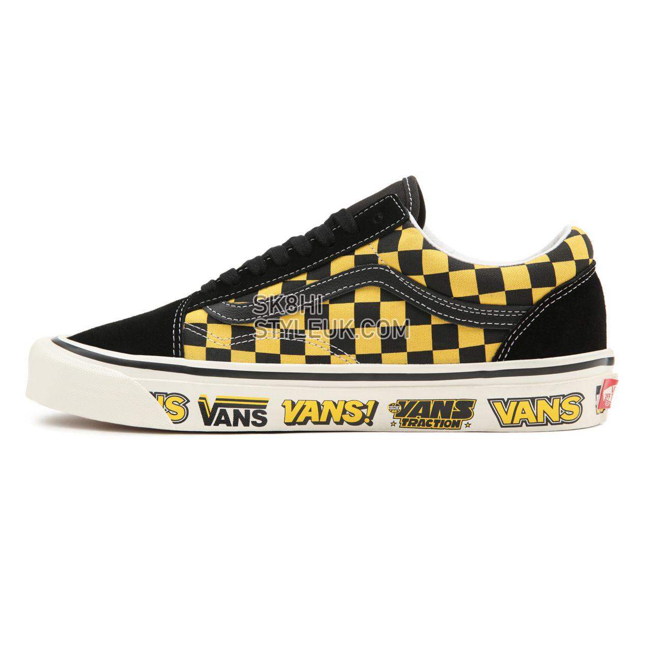 Vans Anaheim Factory Old Skool 36 DX Yellow Classic Mens Womens - (Anaheim Factory) Freestyle/Spectra Yellow VN0A54F397A Shoes