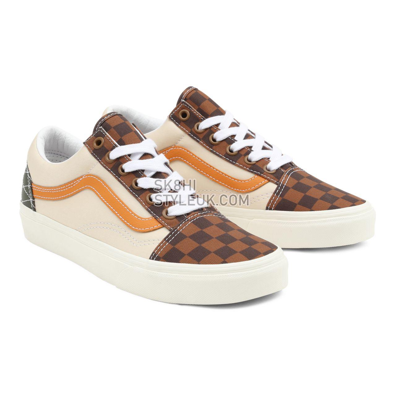 Vans Mixed Utility Old Skool Brown Classic Mens Womens - (Mixed Utility) Checkerboard/Multi VN0A5JMI94R Shoes