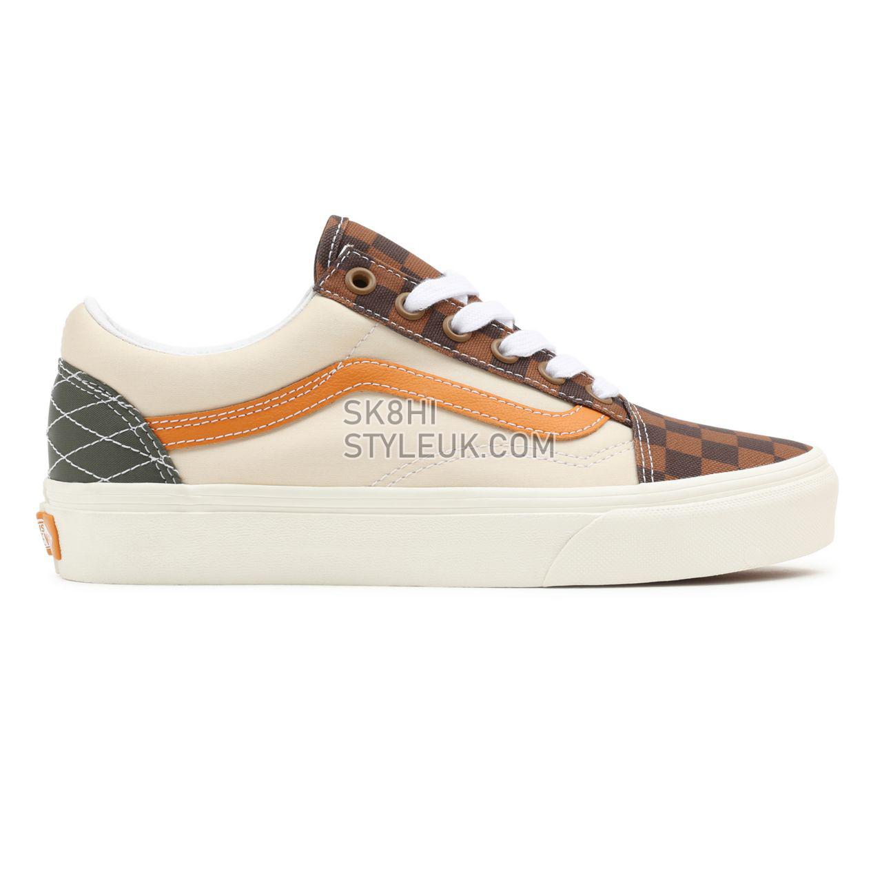 Vans Mixed Utility Old Skool Brown Classic Mens Womens - (Mixed Utility) Checkerboard/Multi VN0A5JMI94R Shoes