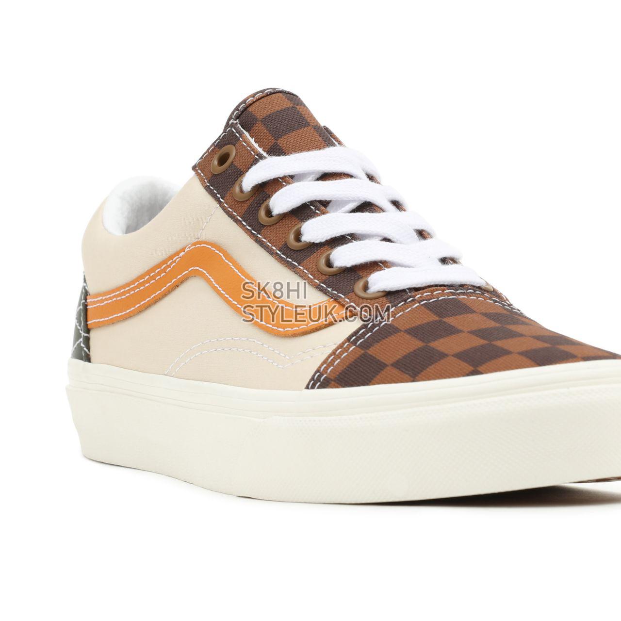 Vans Mixed Utility Old Skool Brown Classic Mens Womens - (Mixed Utility) Checkerboard/Multi VN0A5JMI94R Shoes