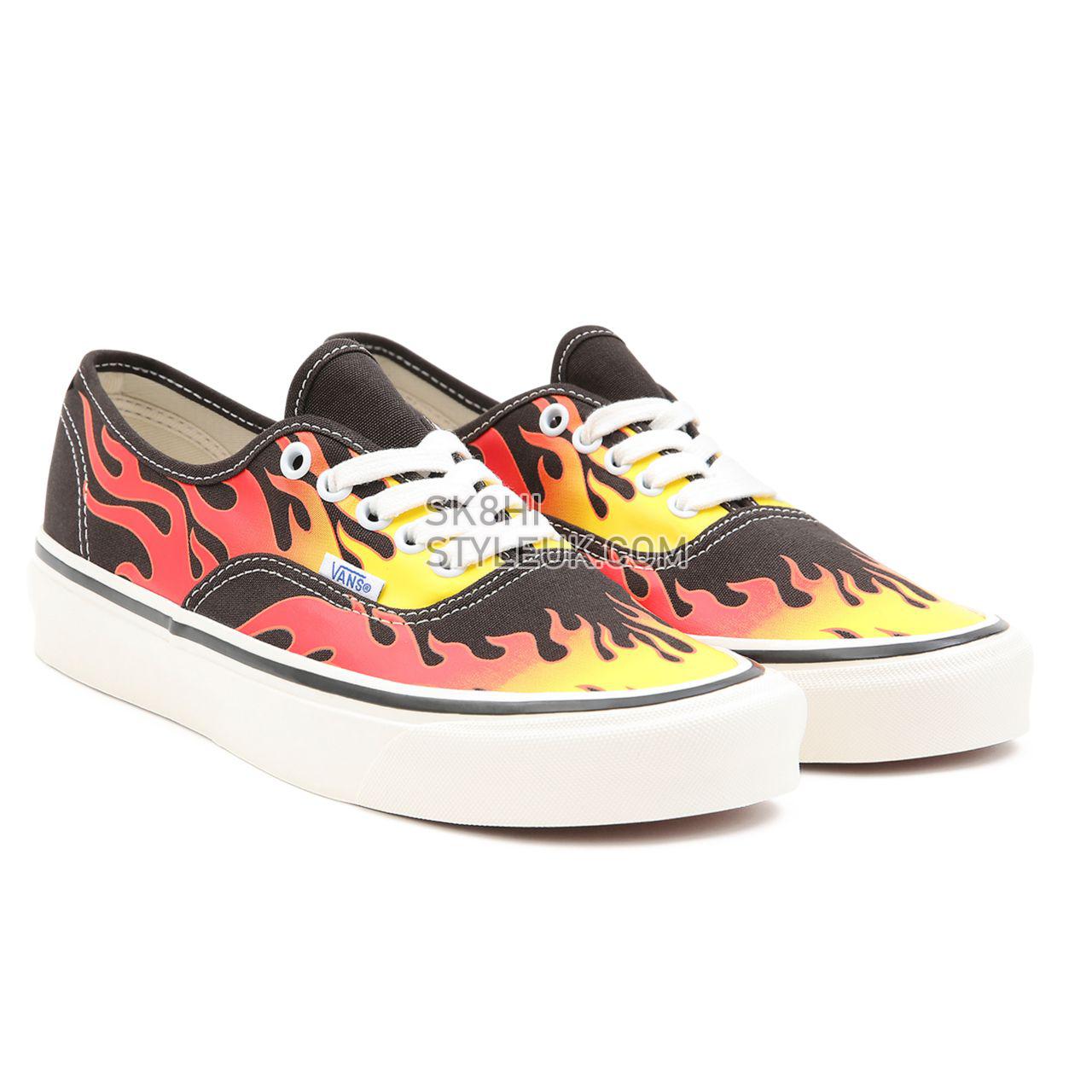 Vans Anaheim Factory Authentic 44 DX Black Classic Mens Womens - (Anaheim Factory) Epic Flame/Black/True White VN0A38EN423 Shoes