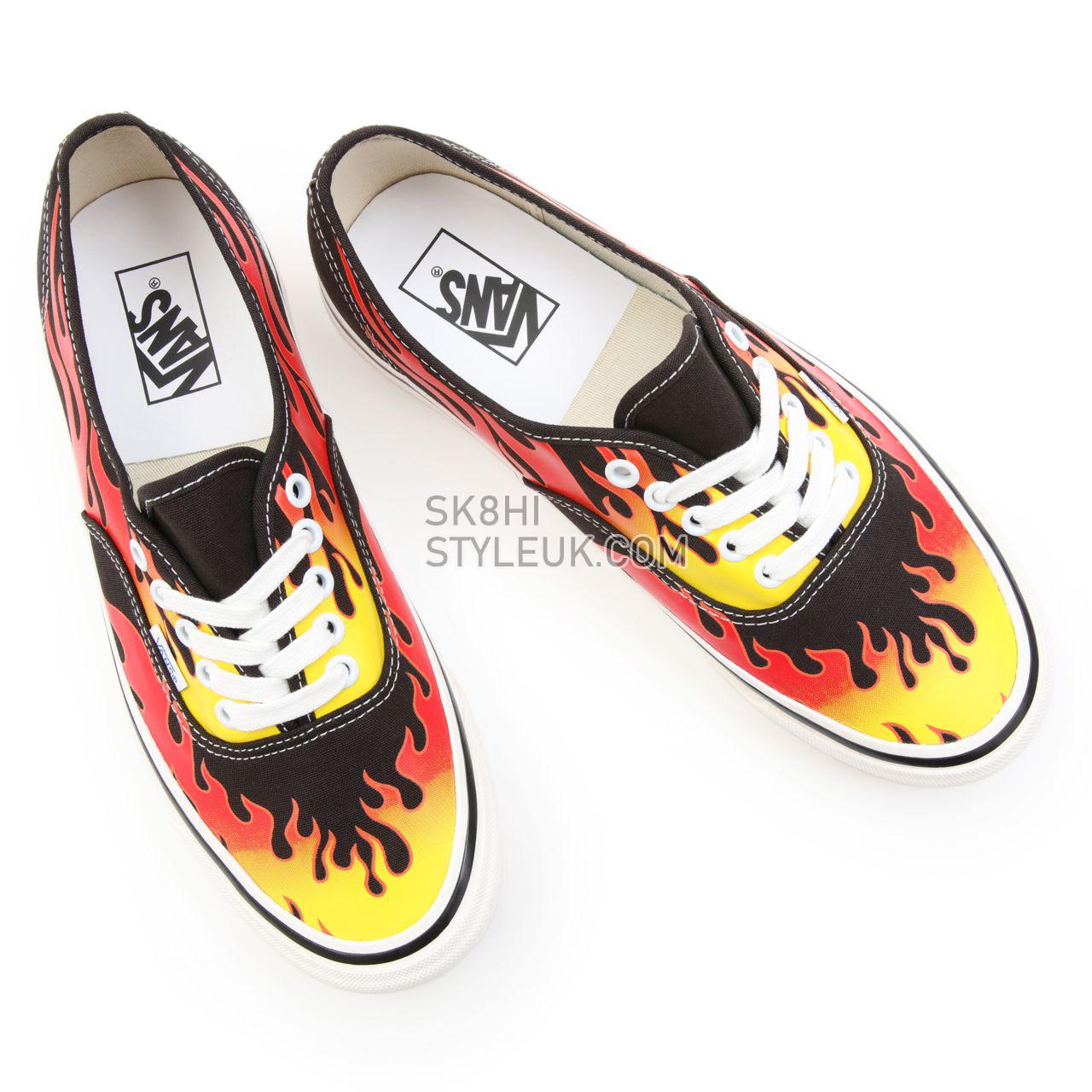 Vans Anaheim Factory Authentic 44 DX Black Classic Mens Womens - (Anaheim Factory) Epic Flame/Black/True White VN0A38EN423 Shoes