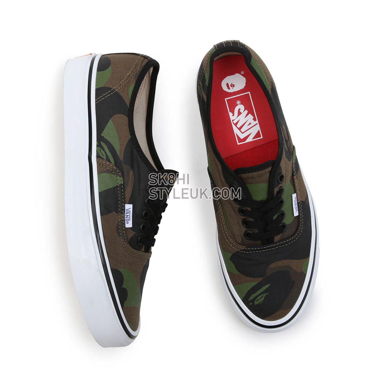 Vans x BAPE Authentic  44 DX Green Classic Mens Womens - (Vans X Bape) Og Camo Green VN0A38EN7BC Shoes