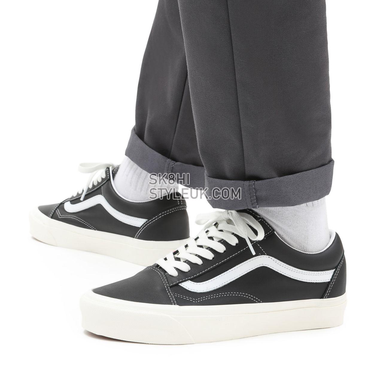 Vans Anahiem Factory Old Skool 36 DX Black Classic Mens Womens - (Anaheim Factory) black/leather VN0A54F3103 Shoes