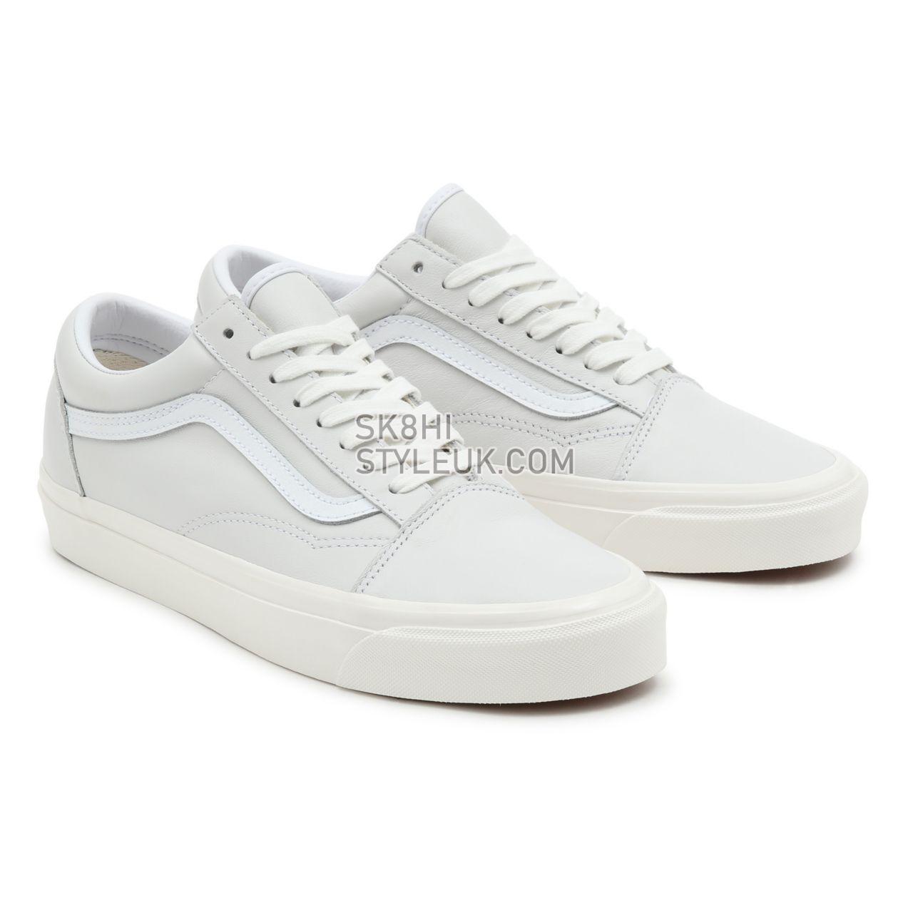 Vans Anaheim Factory Old Skool 36 DX White Classic Mens Womens - (Anaheim Factory) True White/Leather VN0A54F3104 Shoes