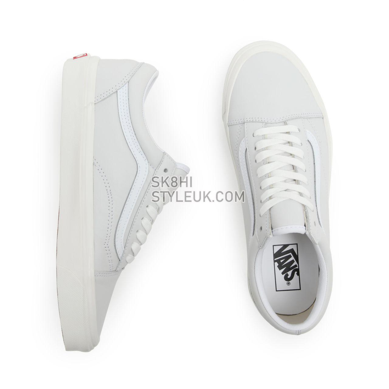 Vans Anaheim Factory Old Skool 36 DX White Classic Mens Womens - (Anaheim Factory) True White/Leather VN0A54F3104 Shoes