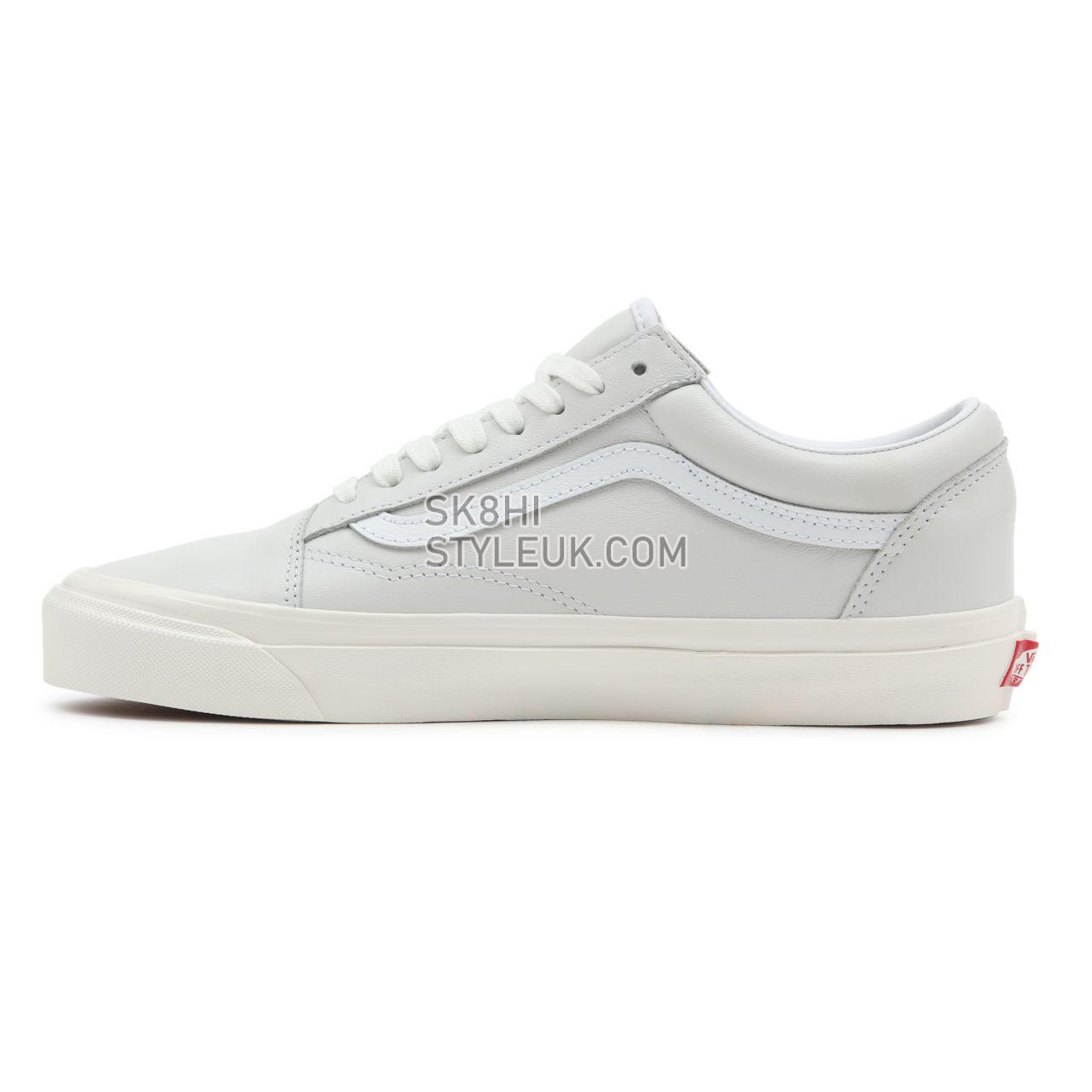 Vans Anaheim Factory Old Skool 36 DX White Classic Mens Womens - (Anaheim Factory) True White/Leather VN0A54F3104 Shoes