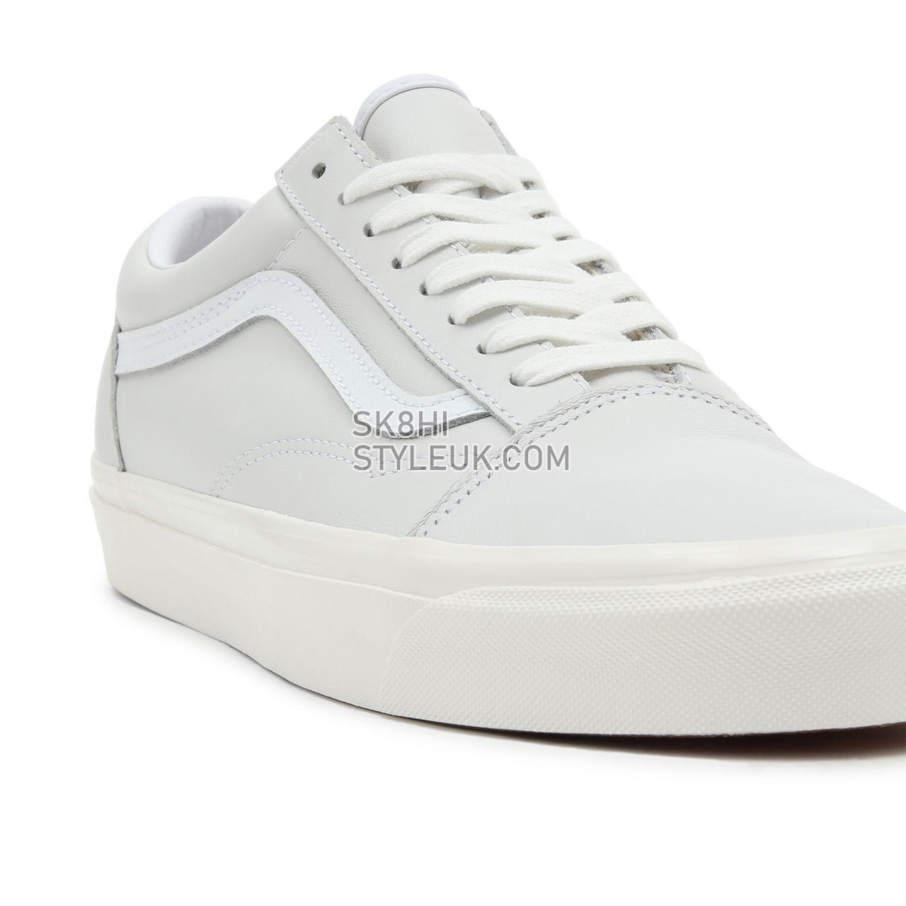 Vans Anaheim Factory Old Skool 36 DX White Classic Mens Womens - (Anaheim Factory) True White/Leather VN0A54F3104 Shoes