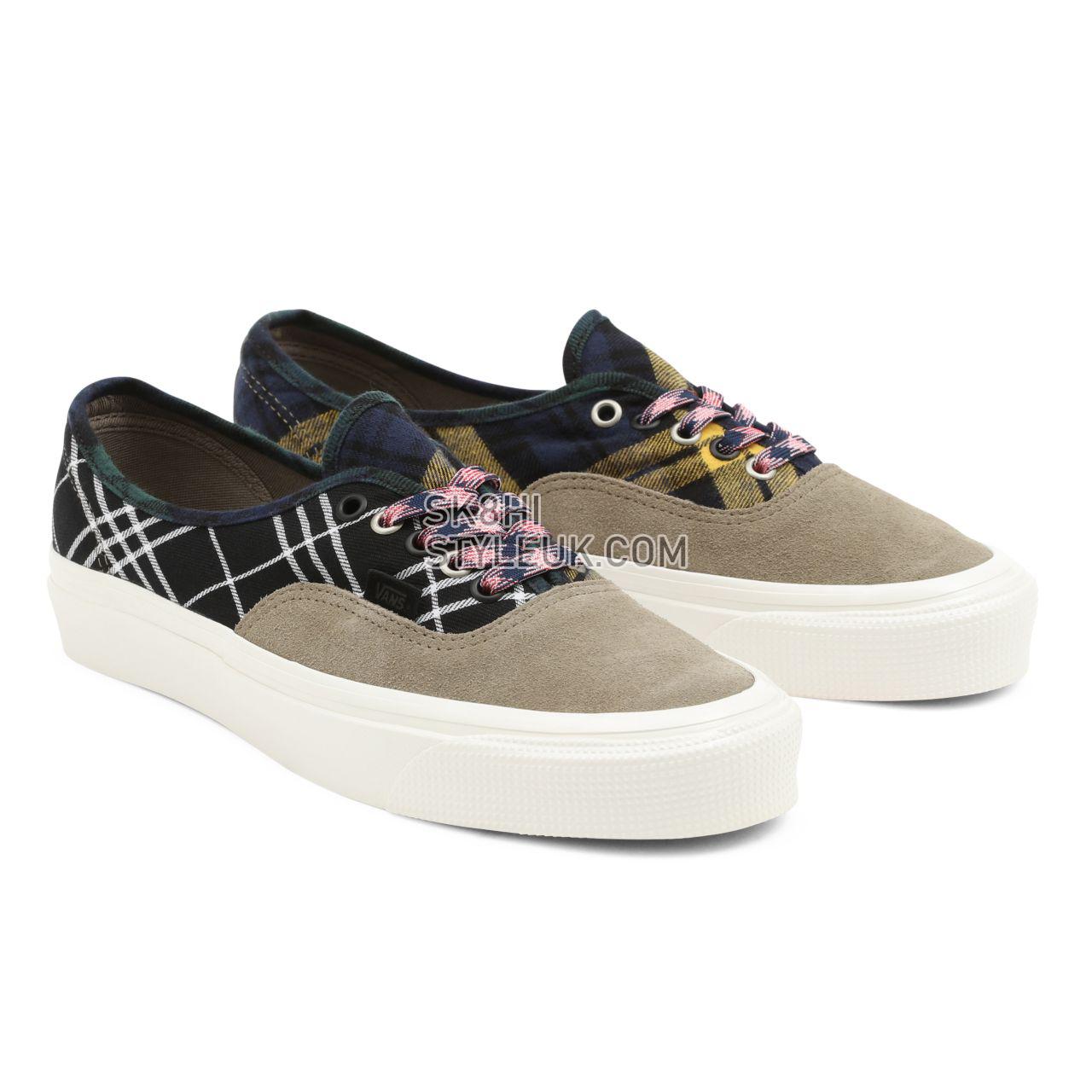 Vans Anaheim Factory Authentic 44 DX Multicolour Classic Mens Womens - (Anaheim Factory) Plaid Mix/Olive VN0A5KX48F8 Shoes