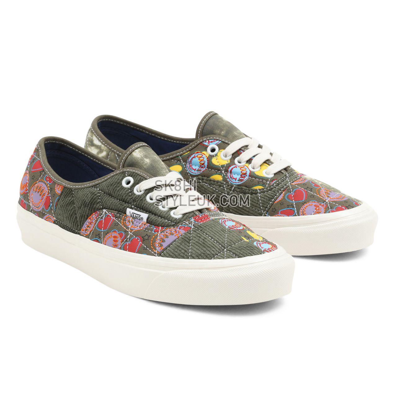 Vans Anaheim Factory Authentic 44 DX Green Classic Mens Womens - (Anaheim Factory) Positivity Patchwork/Grape Leaf VN0A54F98F9 S