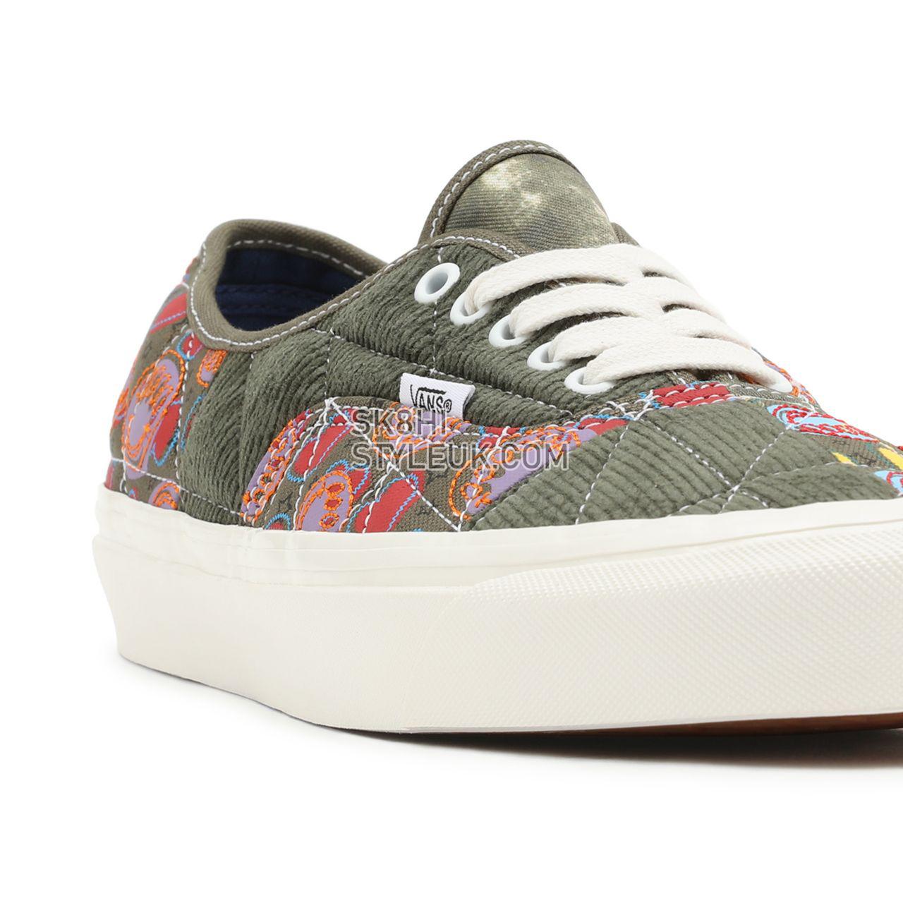 Vans Anaheim Factory Authentic 44 DX Green Classic Mens Womens - (Anaheim Factory) Positivity Patchwork/Grape Leaf VN0A54F98F9 S