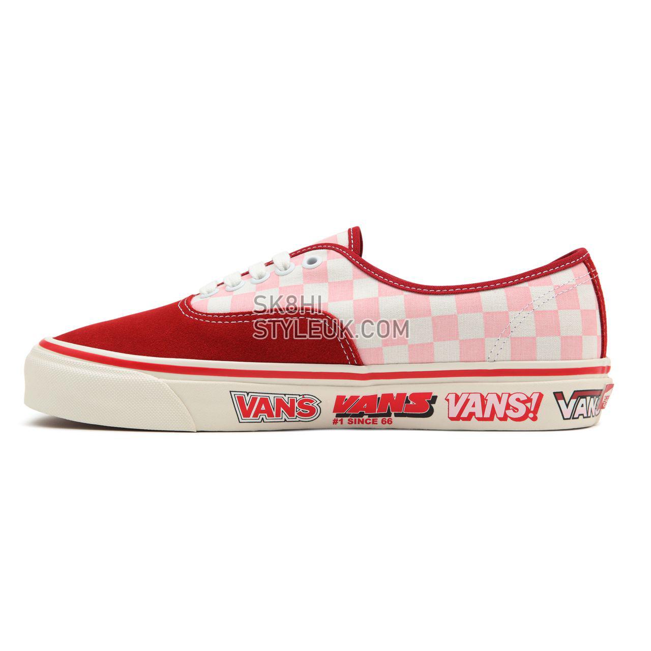 Vans Anaheim Factory Authentic 44 DX Red Classic Mens Womens - (Anaheim Factory) Freestyle/Chili Pepper VN0A5KX48EK Shoes