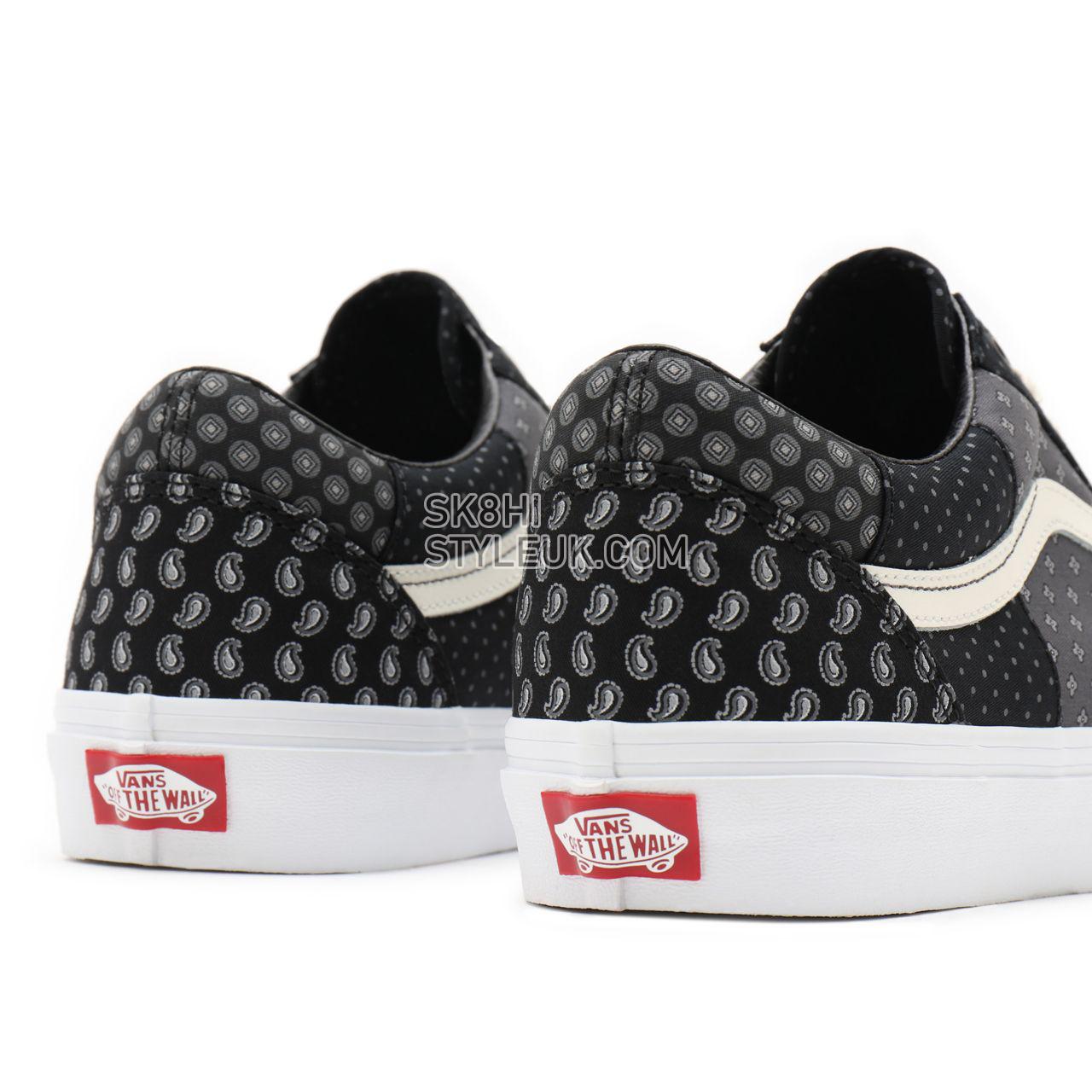 Vans Tie Print Patchwork Old Skool Black Classic Mens Womens - (Tie Print Patchwork) black/true white VN0A3WKT9XJ Shoes