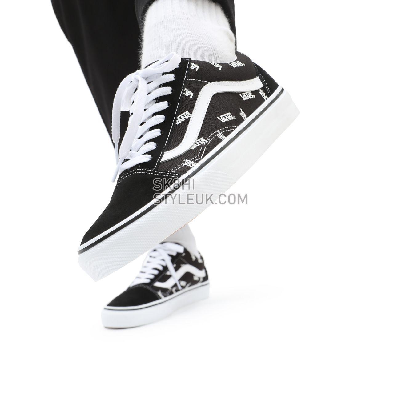 Vans Old Skool Black Classic Mens Womens - (Vans) Black/True White VN0A3WKTQW7 Shoes