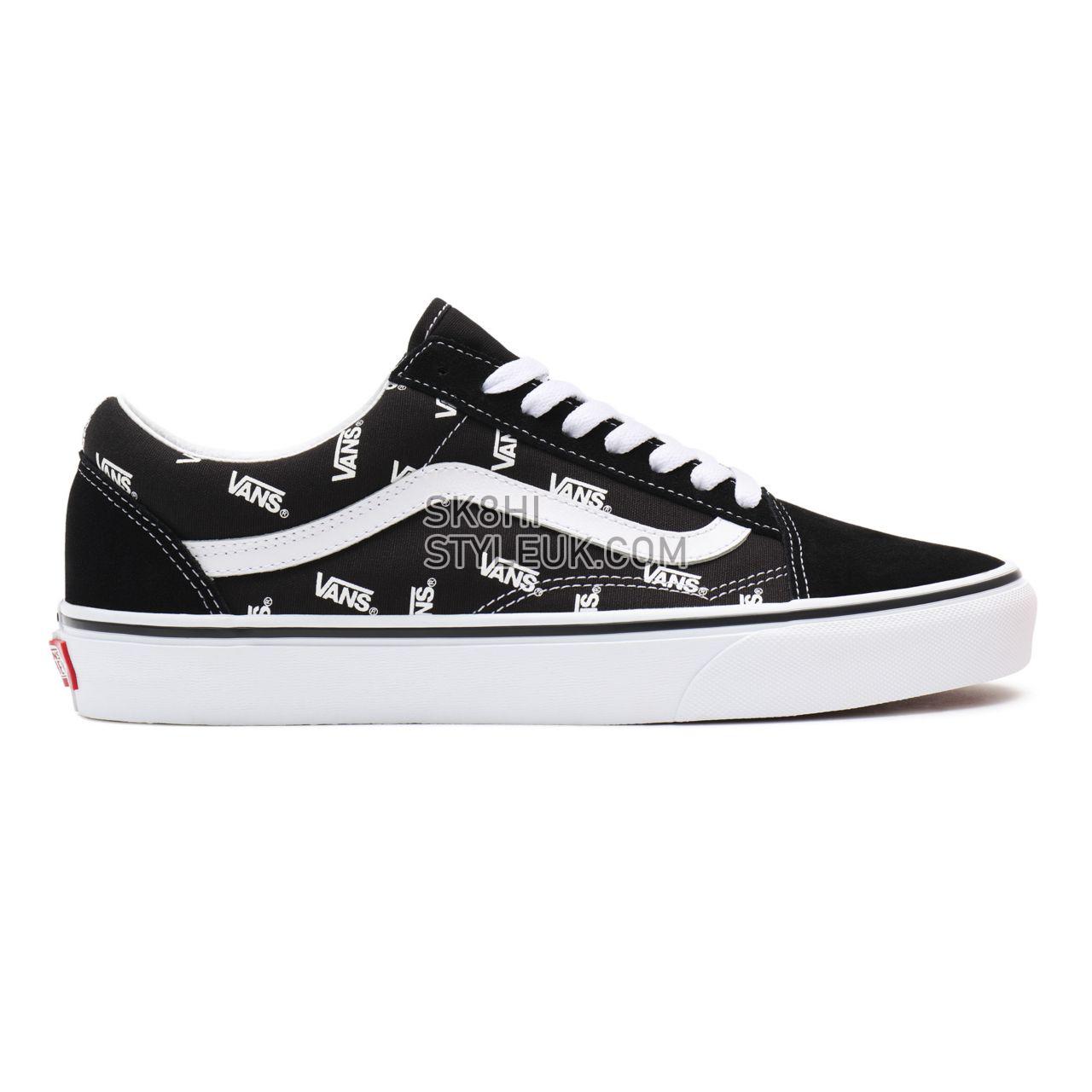 Vans Old Skool Black Classic Mens Womens - (Vans) Black/True White VN0A3WKTQW7 Shoes