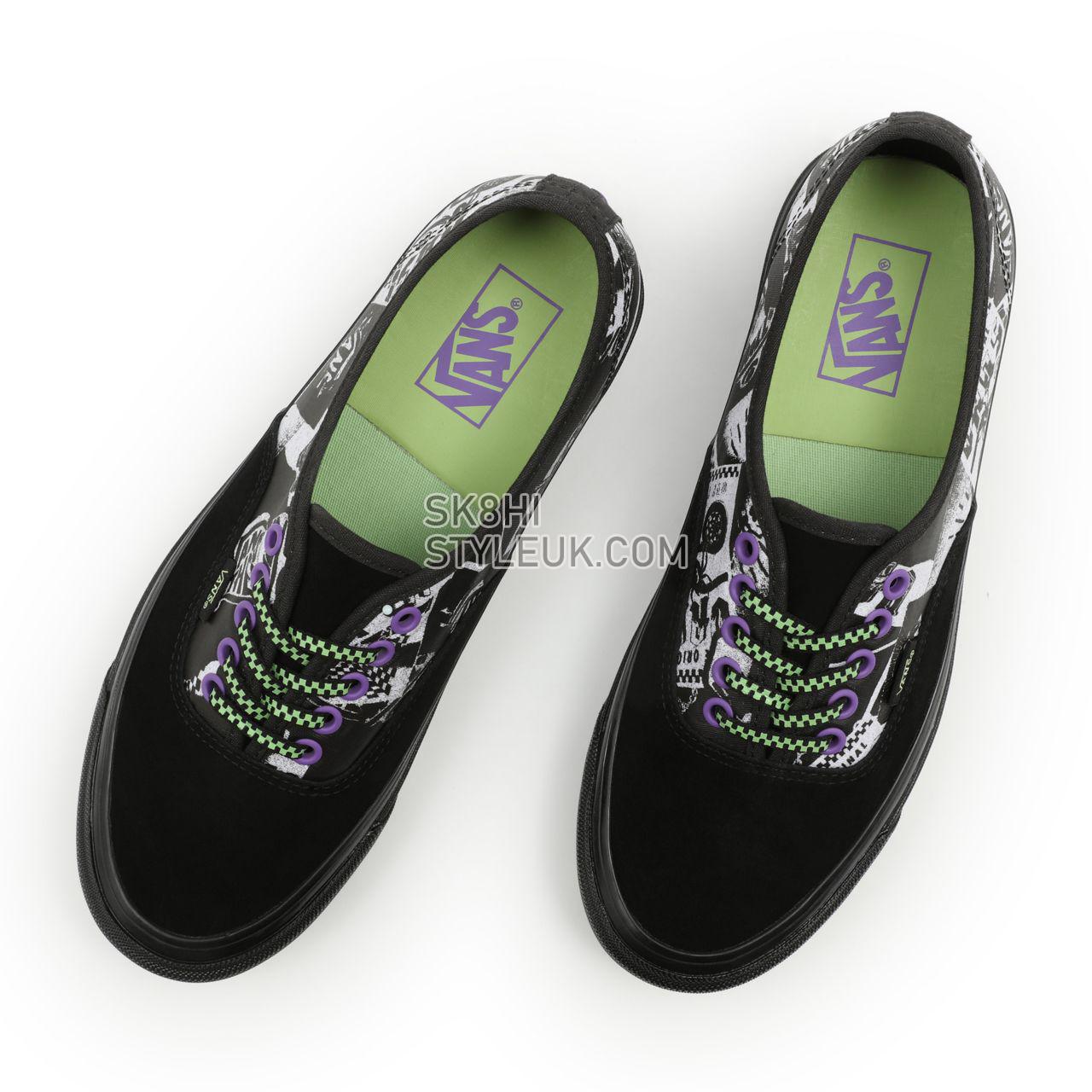 Vans Halloween Punk Authentic 44 DX Black Classic Mens Womens - (Halloween Punk) Black/True White VN0A38ENBCJ Shoes