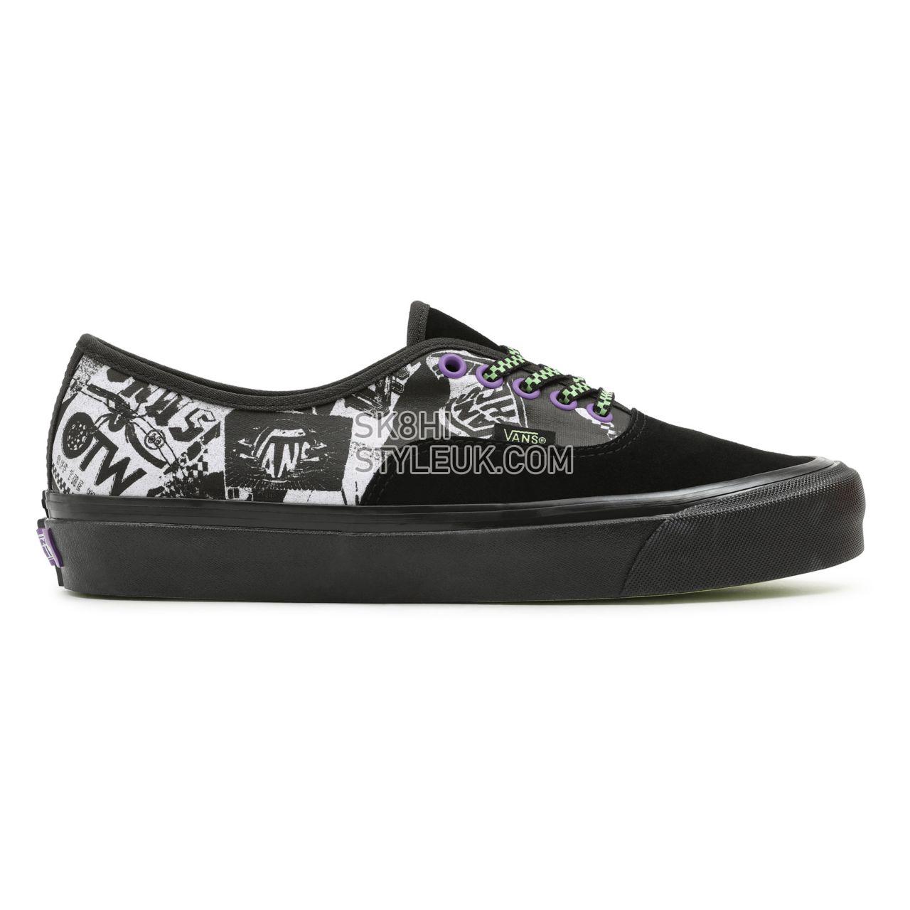 Vans Halloween Punk Authentic 44 DX Black Classic Mens Womens - (Halloween Punk) Black/True White VN0A38ENBCJ Shoes