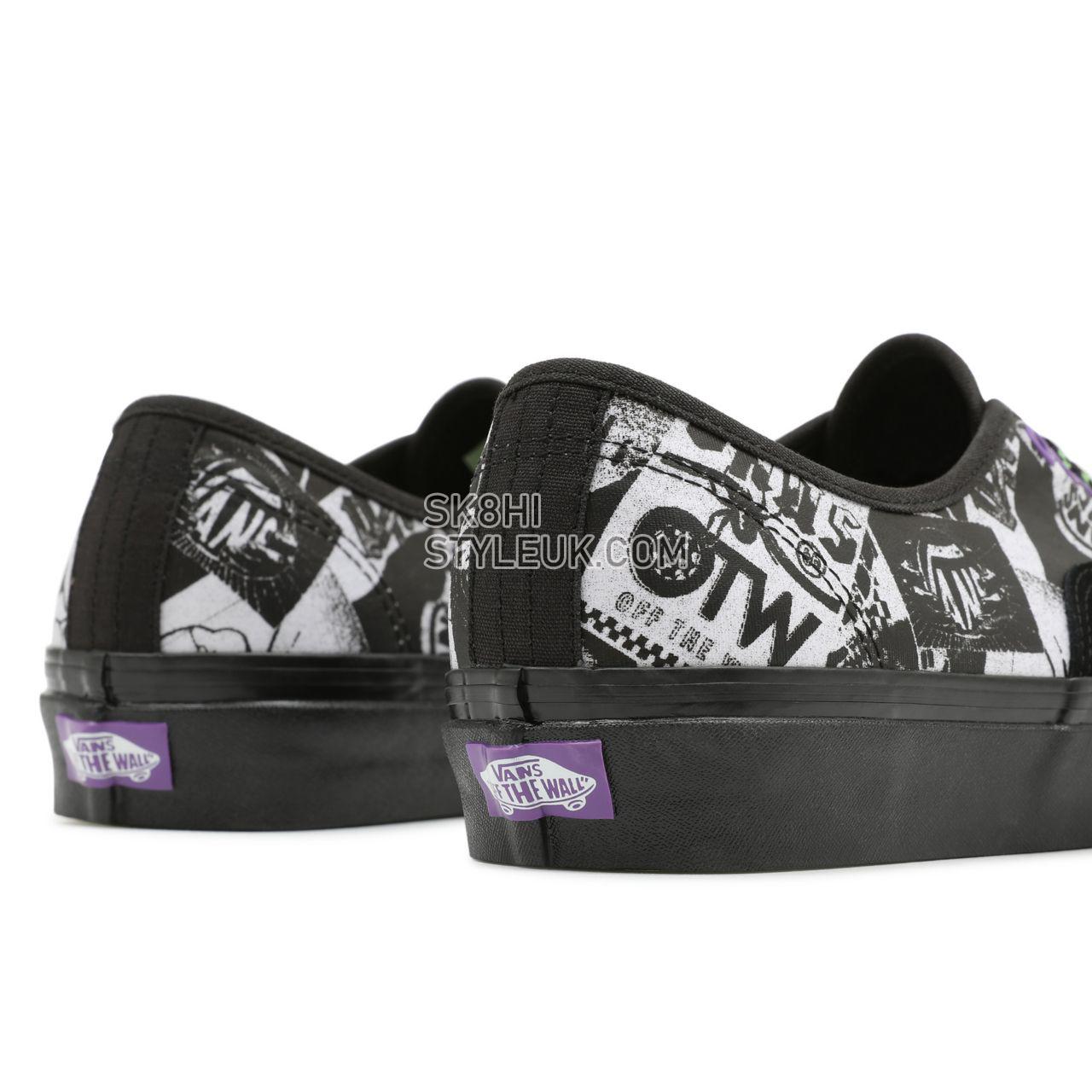 Vans Halloween Punk Authentic 44 DX Black Classic Mens Womens - (Halloween Punk) Black/True White VN0A38ENBCJ Shoes