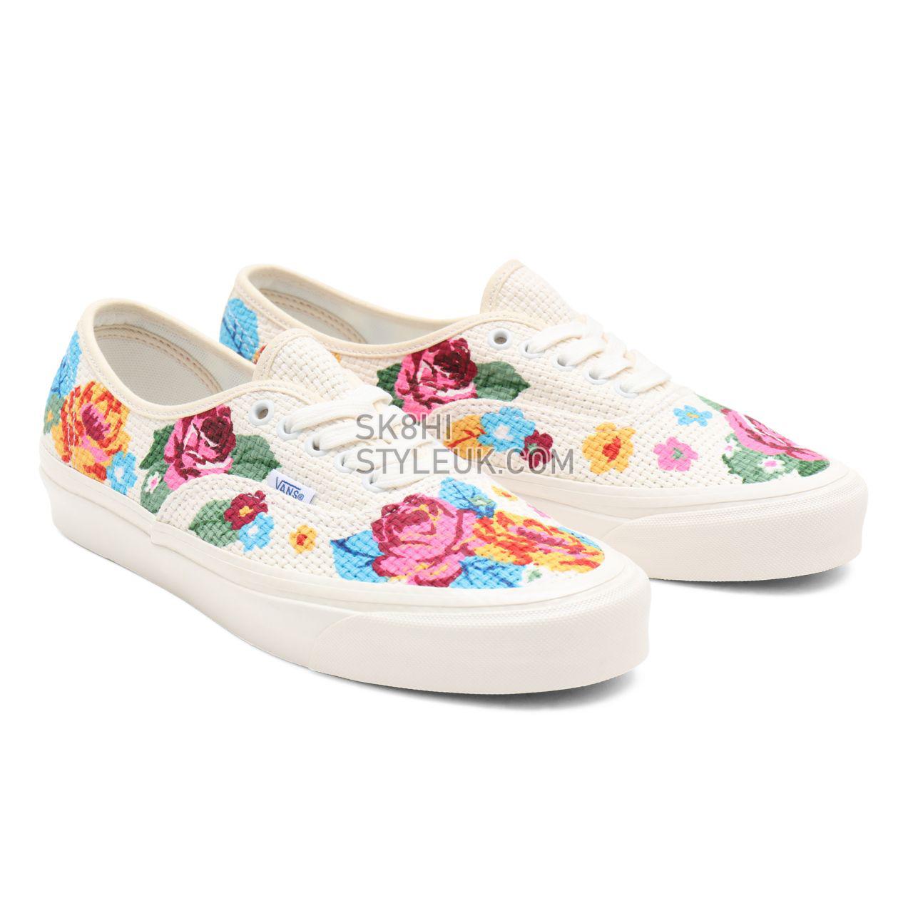 Vans Anaheim Factory Authentic 44 DX Multicolour Classic Mens Womens - (Anaheim Factory) needlepoint/floral VN0A54F29GM Shoes