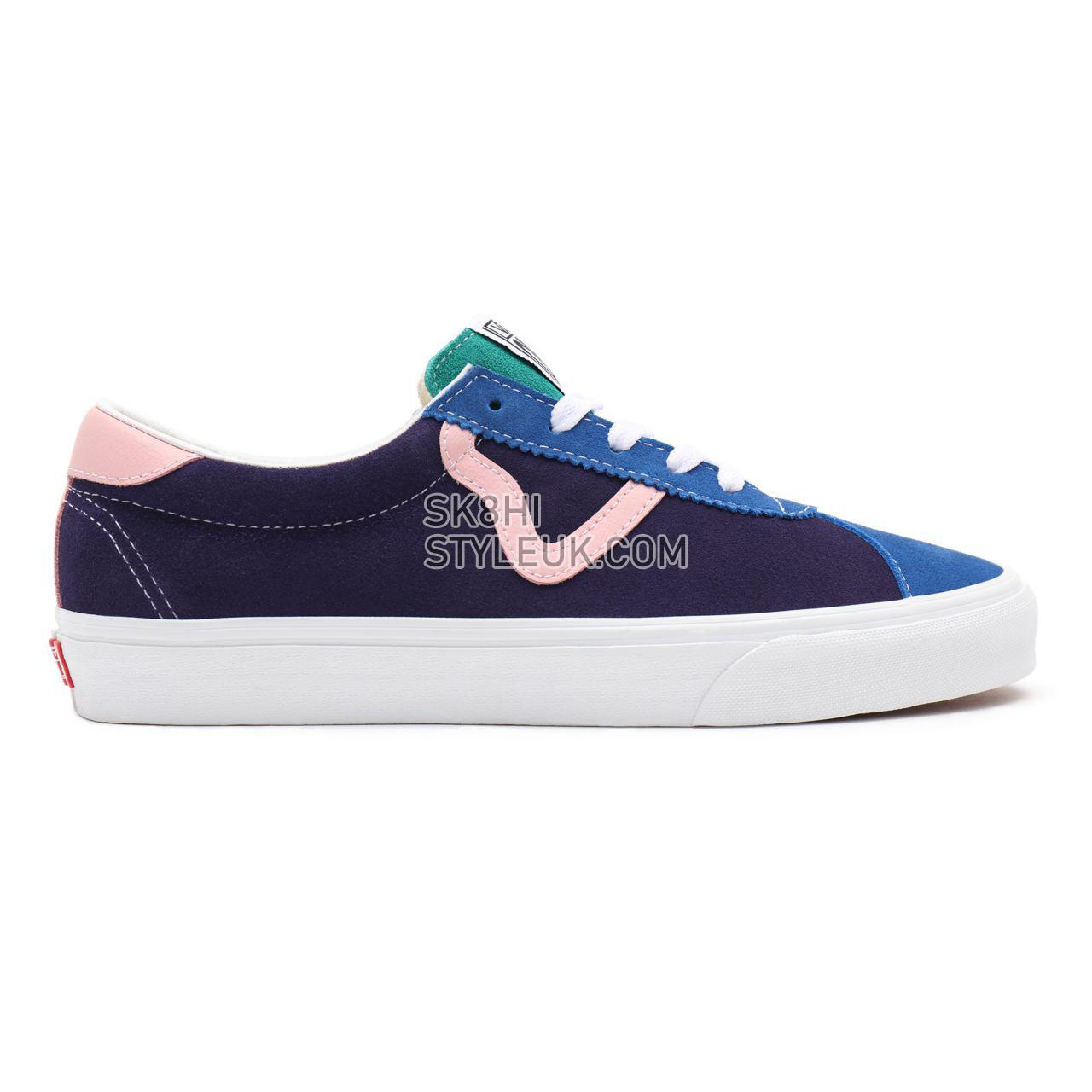 Vans Retro Court Vans Sport Blue Classic Mens Womens - (Retro Court) multi/true white VN0A4BU69EJ Shoes