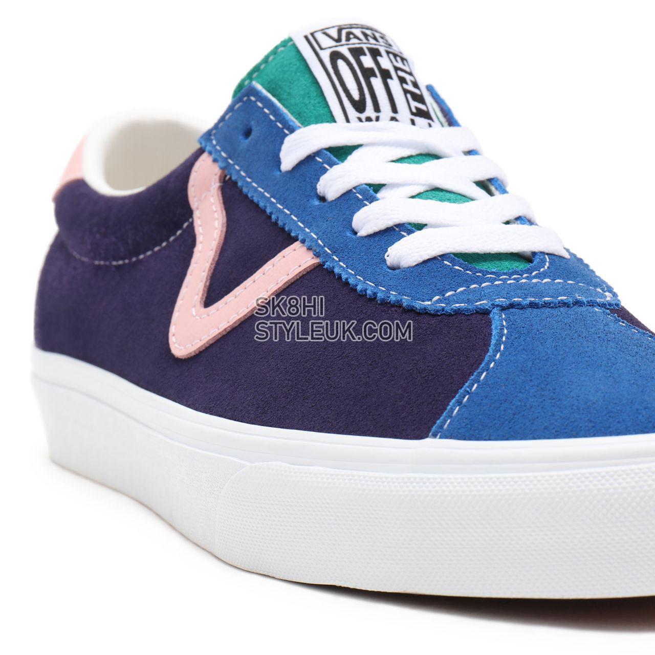 Vans Retro Court Vans Sport Blue Classic Mens Womens - (Retro Court) multi/true white VN0A4BU69EJ Shoes