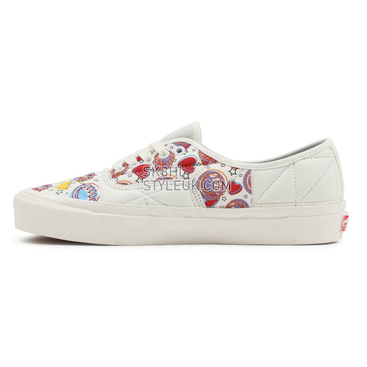 Vans Anaheim Factory Authentic 44 DX Multicolour Classic Mens Womens - (Anaheim Factory) Positivity Patchwork/Blanc De Blanc VN0