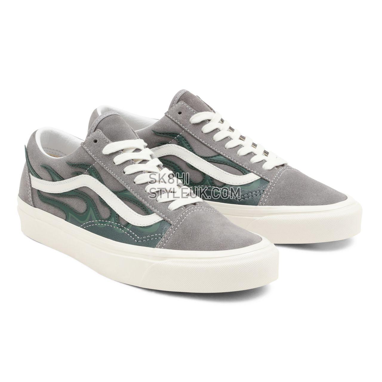 Vans Anaheim Factory Old Skool 36 DX Blue Classic Mens Womens - (Anaheim Factory) Layered Flame VN0A54F397C Shoes