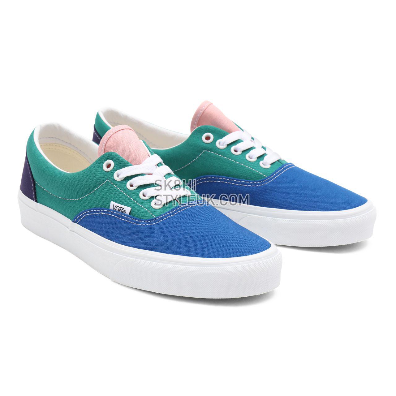 Vans Retro Court Era Blue Classic Mens Womens - (Retro Court) multi/true white VN0A54F19EJ Shoes