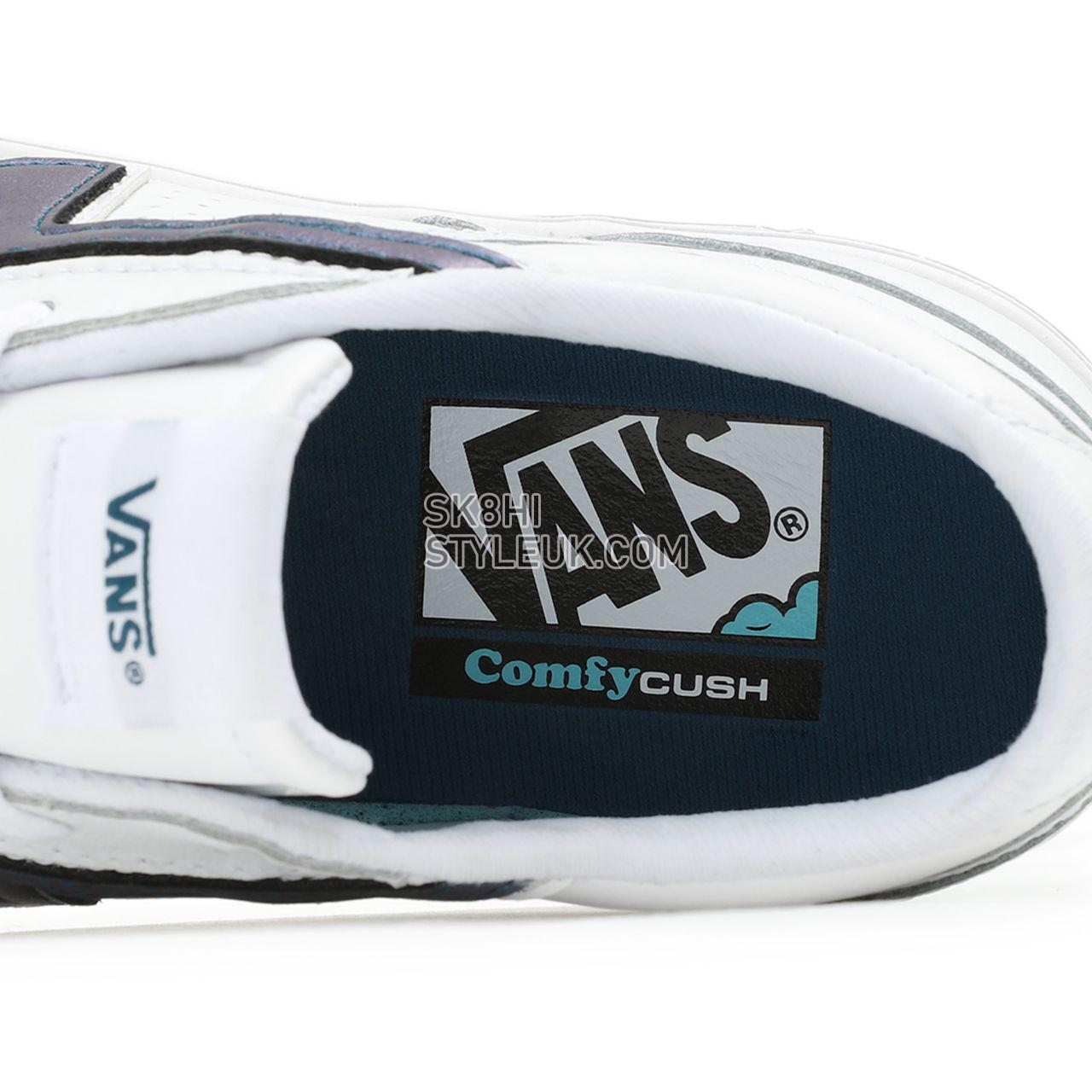 Vans Mystic Metallic Lowland ComfyCush White Classic Mens Womens - (Mystic Metallic) Cool/True White VN0A4TZY8U5 Shoes