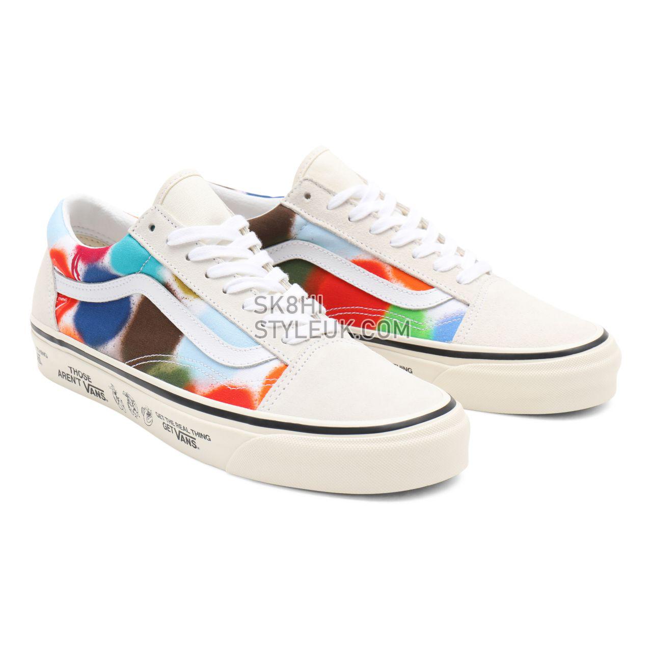 Vans Anahiem Factory Old Skool 36 DX Multicolour Classic Mens Womens - (Anaheim Factory) spray spots/marshmallow VN0A54F39XQ Sho