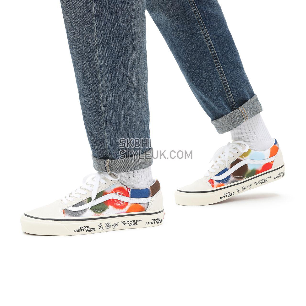 Vans Anahiem Factory Old Skool 36 DX Multicolour Classic Mens Womens - (Anaheim Factory) spray spots/marshmallow VN0A54F39XQ Sho