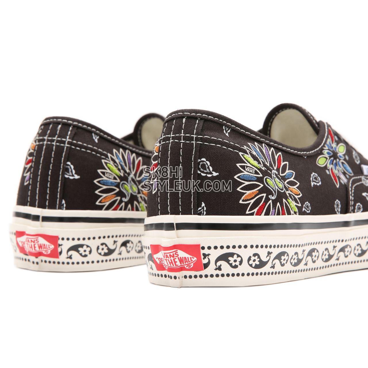 Vans Anaheim Factory Authentic 44 DX Black Classic Mens Womens - (Anaheim Factory) Vans paisley/black VN0A54F29GG Shoes