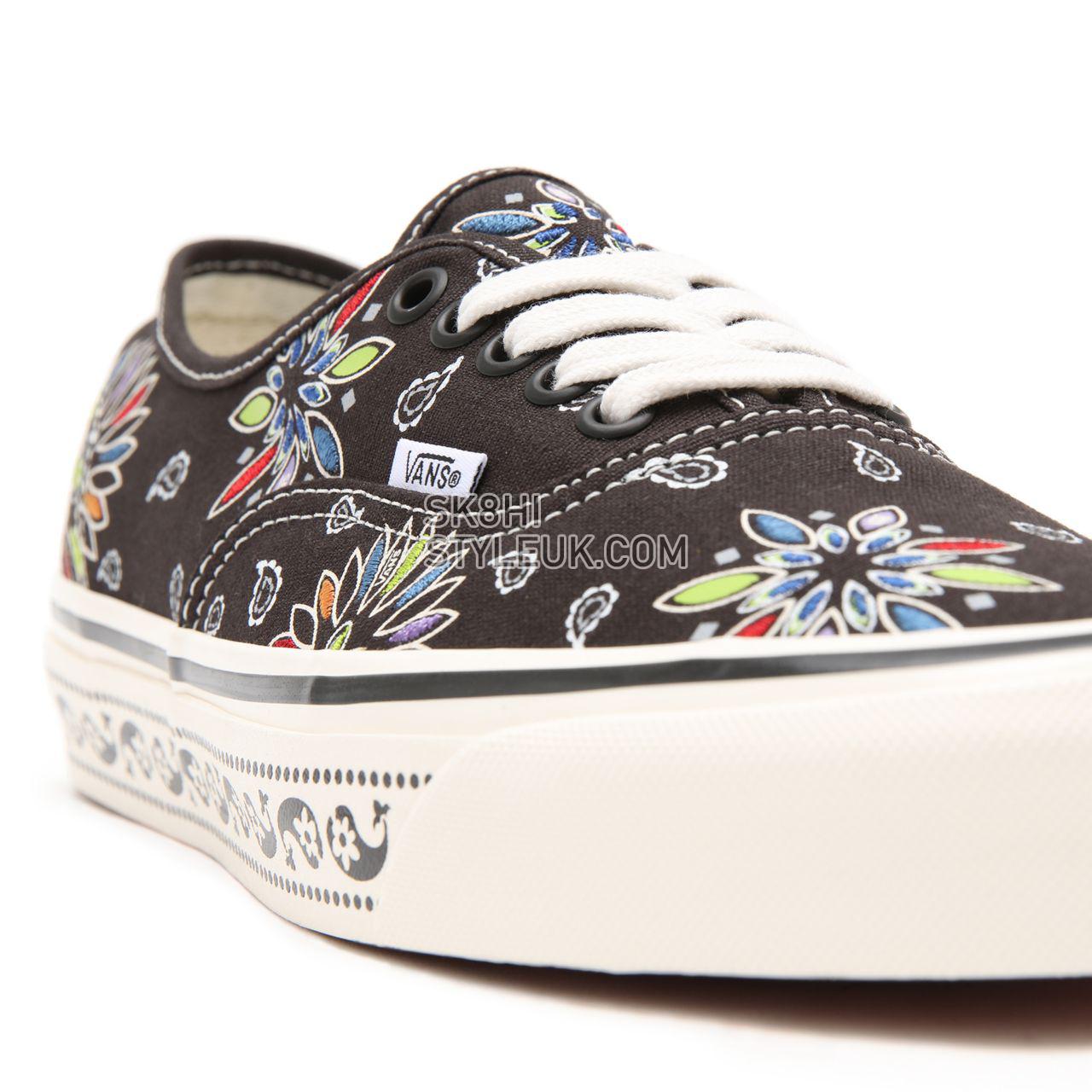 Vans Anaheim Factory Authentic 44 DX Black Classic Mens Womens - (Anaheim Factory) Vans paisley/black VN0A54F29GG Shoes