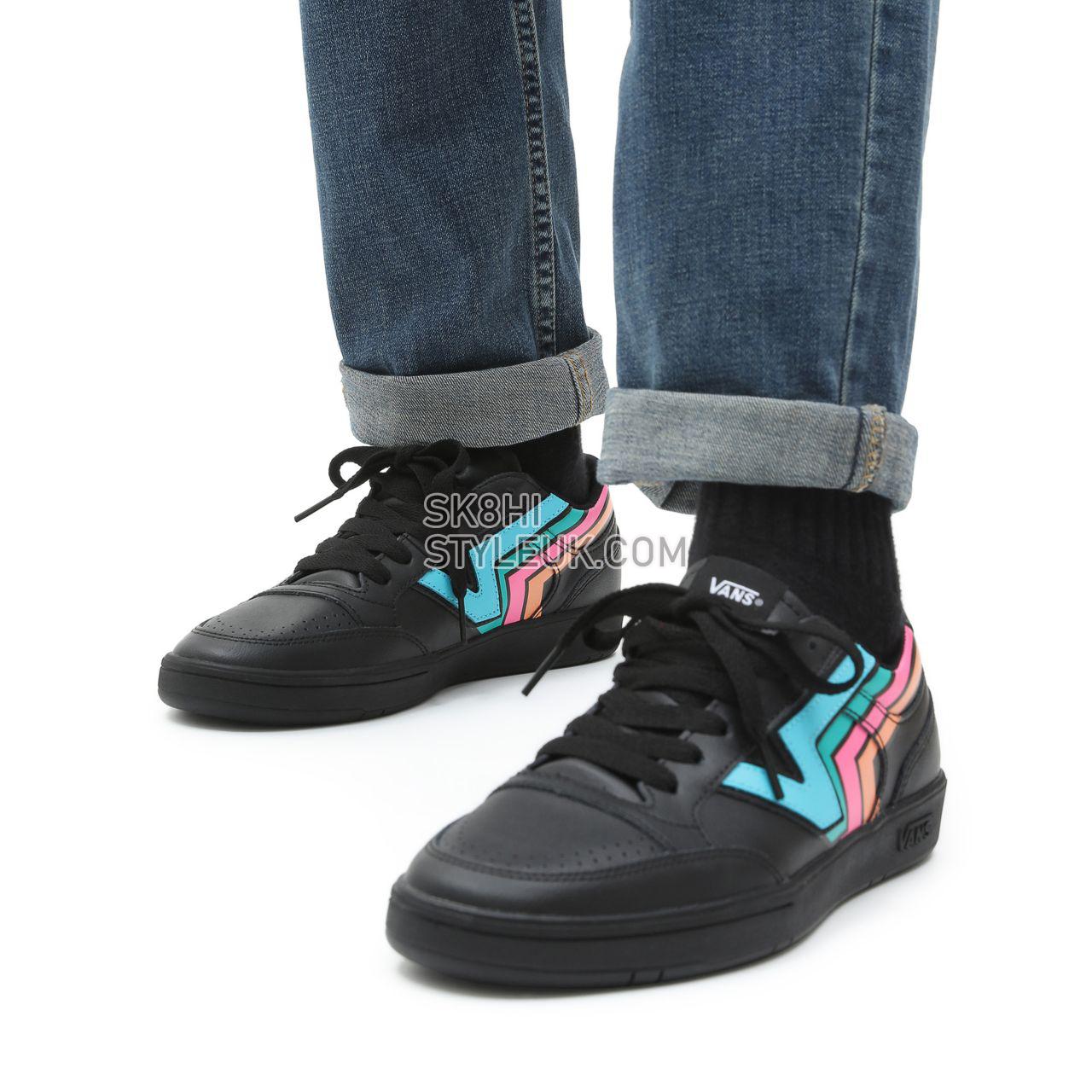 Vans Fader Lowland ComfyCush Black Classic Mens Womens - (Fader) black/multi VN0A4TZY9OL Shoes