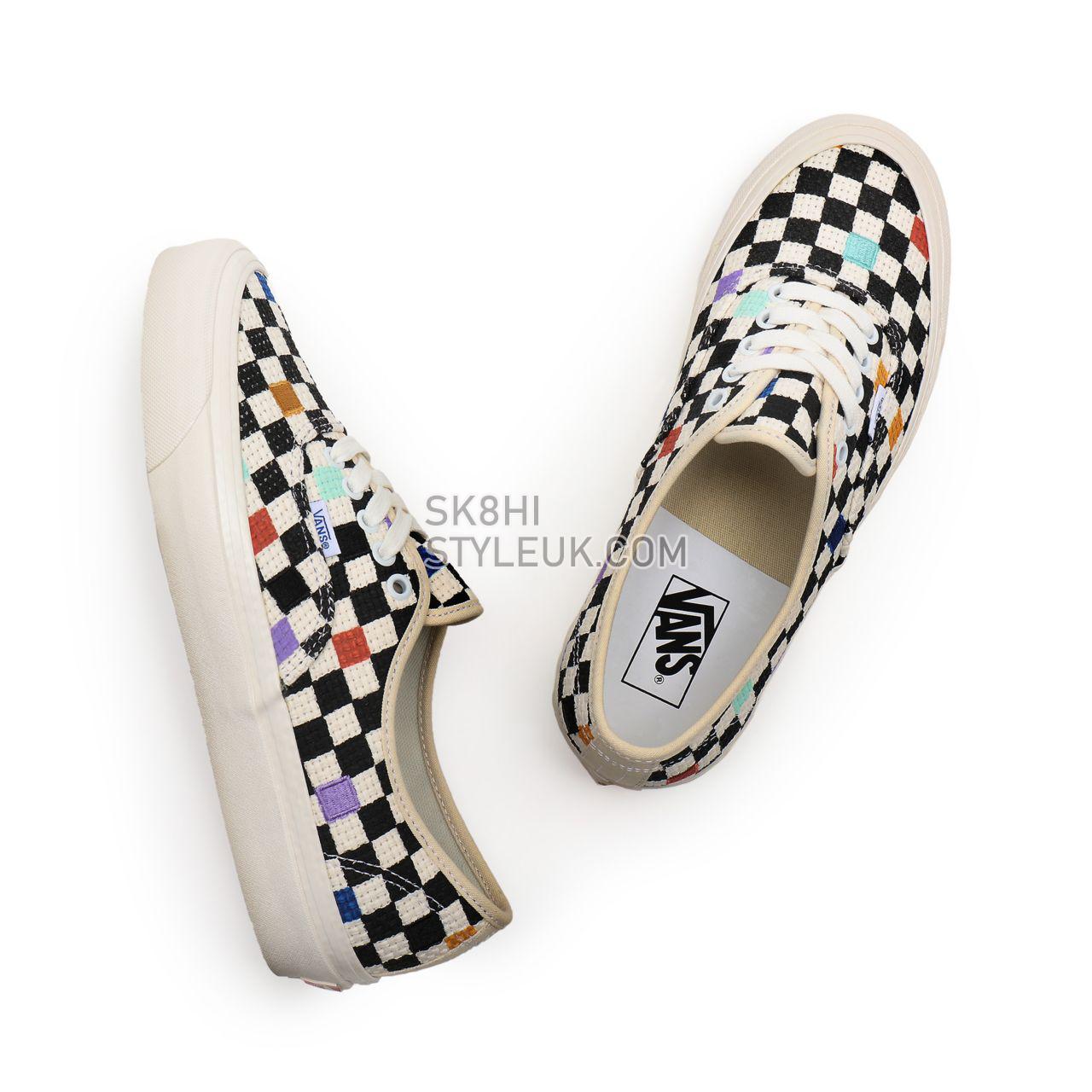 Vans Anaheim Factory Authentic 44 DX Black Classic Mens Womens - (Anaheim Factory) needlepoint/checkerboard VN0A54F29GL Shoes