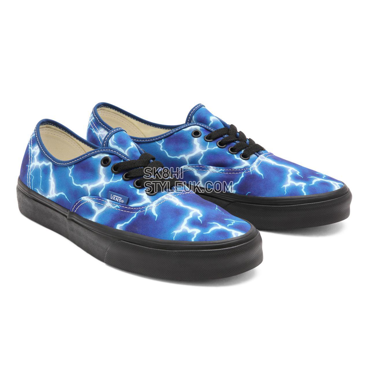 Vans Lightning Authentic Blue Classic Mens Womens - (Lightning) black/blue VN0A5HZS9FT Shoes