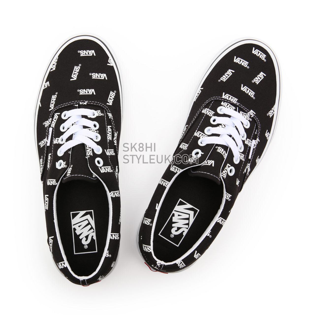 Vans Era Black Classic Mens Womens - (Vans) Black/True White VN0A54F1QW7 Shoes