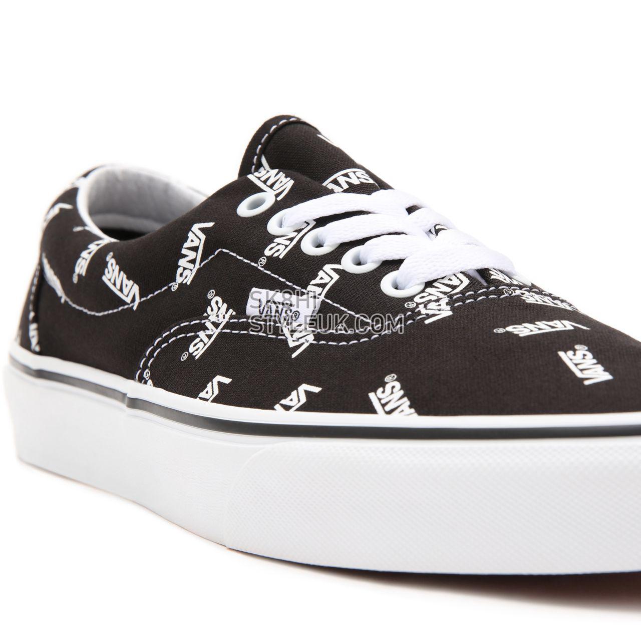 Vans Era Black Classic Mens Womens - (Vans) Black/True White VN0A54F1QW7 Shoes